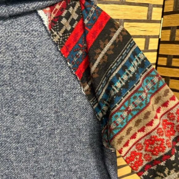 Filly Flair Blue Cowl Neck Top Size Small - Picture 5 of 5